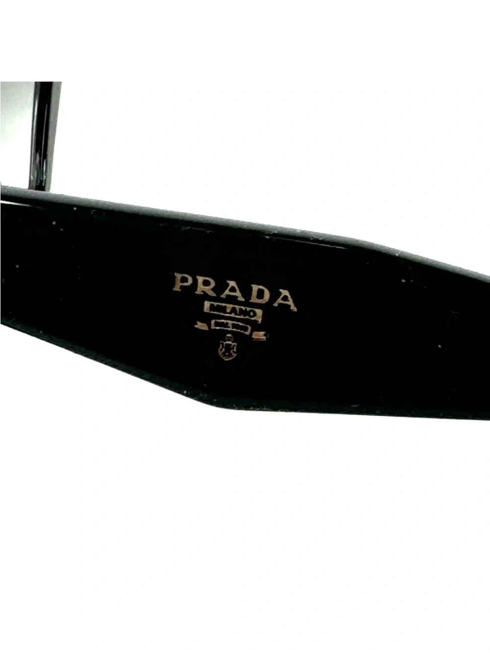 PRADA Sunglasses NEW SPR 16R 1AB-0A7 Black Oversized Cat Eye Hexagon